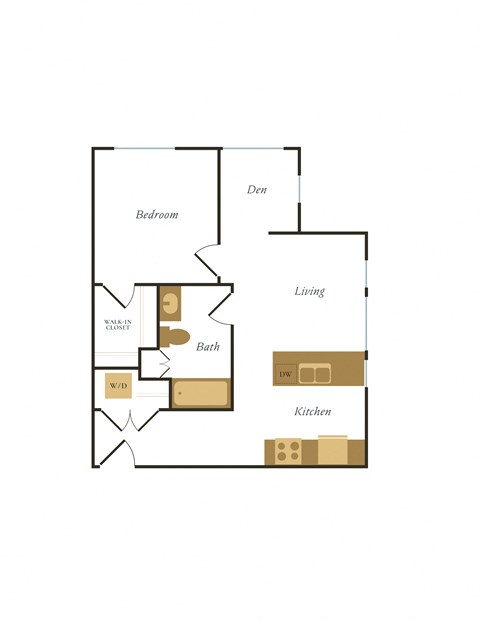 bedroom floor plan at the falls apartments in raleigh nc